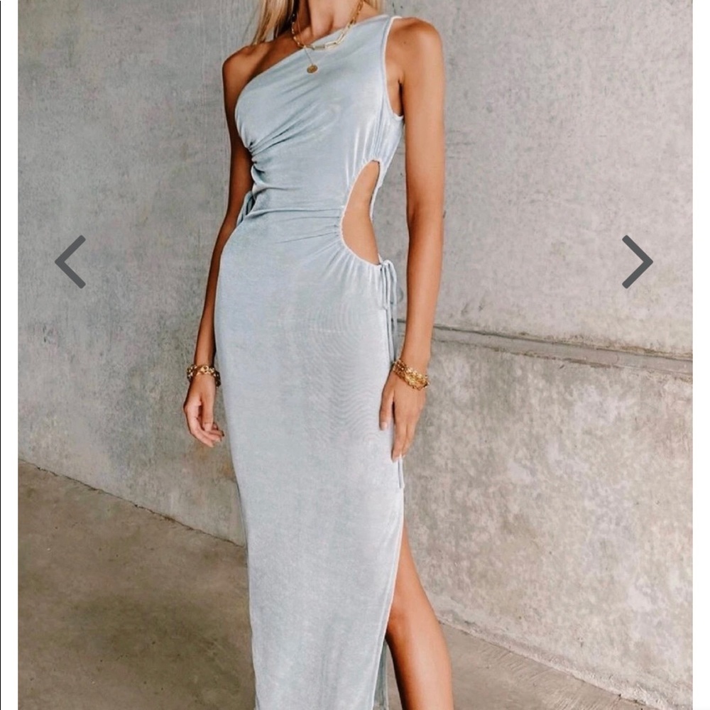 Verge girl midi dress in light blue